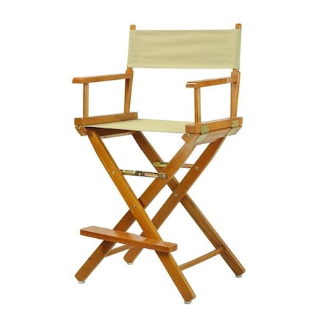 Casual Home 220-05-021-24 24 in. Directors Chair Honey Oak Frame with Tan Canvas 220-05/021-24